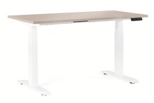 Biurko regulowane FIGHTER SINGLE DESK 140x70 - beżowy/biały