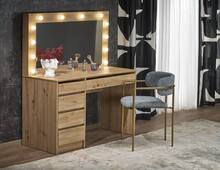 Toaletka z oświetleniem HOLLYWOOD XL - dąb artisan