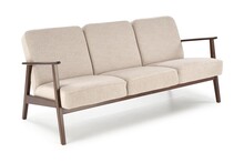 Sofa 3-osobowa MILANO 3S - beżowy/ciemny orzech