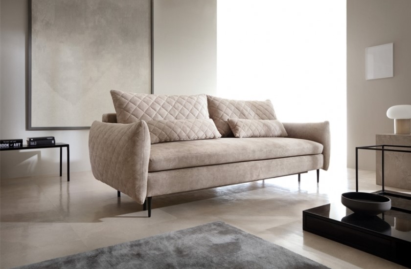 PROMOCJA - Sofa rozkładana LECCE - tkanina Monolith