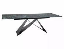 Stół rozkładany WESTIN CERAMIC VERDE ALPI (160-240)X90 - morski mat/ czarny mat