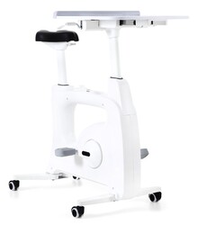 Krzesło z rowerkiem stacjonarnym FITNESS CHAIR - biały
