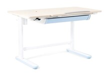 Biurko elektryczne ENDO 112x60 - dąb/niebieski