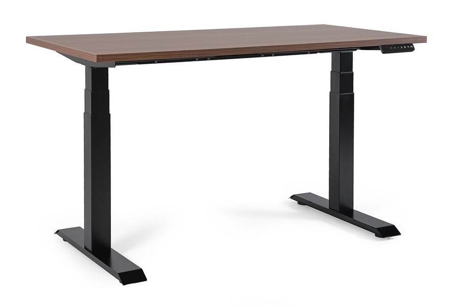 Biurko regulowane FIGHTER SINGLE DESK 140x70 - orzech/czarny