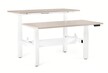 Biurko regulowane FIGHTER DOUBLE DESK 160x70 - beżowy/biały