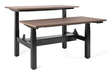 Biurko regulowane FIGHTER DOUBLE DESK 140x70 - orzech/czarny