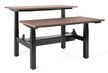 Biurko regulowane FIGHTER DOUBLE DESK 140x70 - orzech/czarny