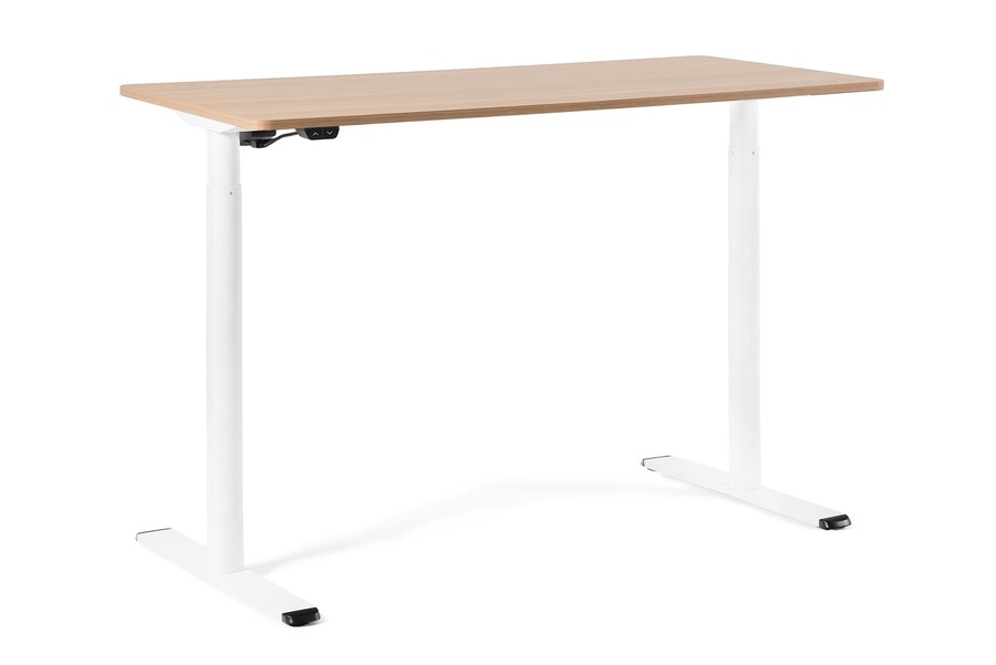 Biurko regulowane OTIS 120x60 - dąb/biały