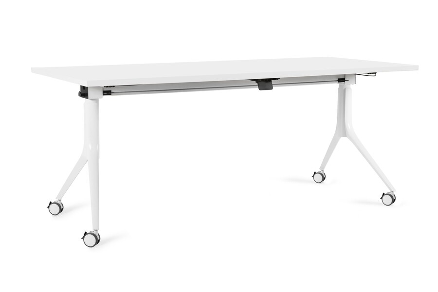 Biurko składane na kółkach CARL 180x80 - biały
