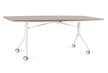 Stół składany na kółkach CARL TABLE 200x100 - beżowy/biały