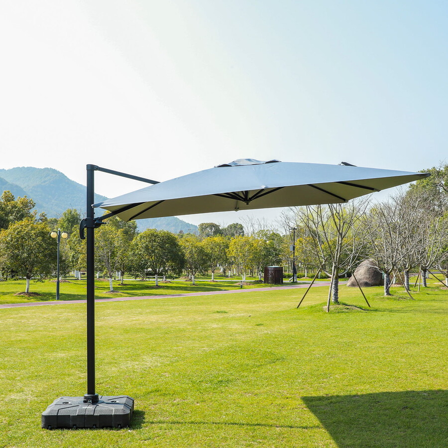 Parasol ogrodowy 300x300 - szary