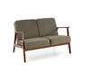 Sofa 2-osobowa MILANO 2S - oliwkowy/ciemny orzech