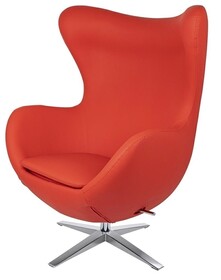 Fotel EGG SZEROKI PU - czerwony