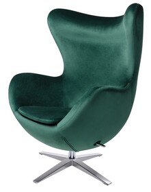 Fotel EGG SZEROKI VELVET - ciemny zielony