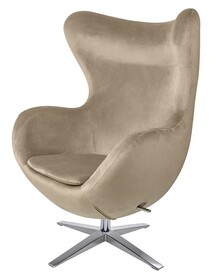 Fotel EGG SZEROKI VELVET - khaki