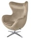 Fotel EGG SZEROKI VELVET - khaki