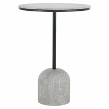 Stolik barowy marmurowy DUNCAN 75 cm - biały marmur
