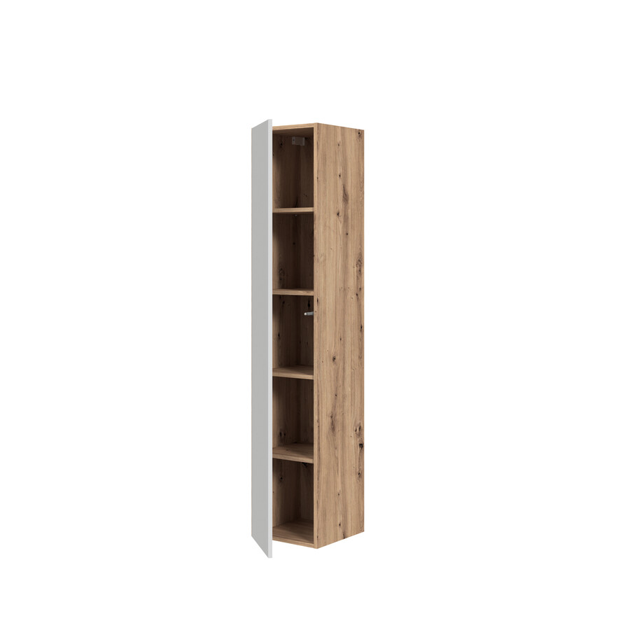 Słupek łazienkowy wiszący AVIOLA 1D - kaszmir/dąb artisan