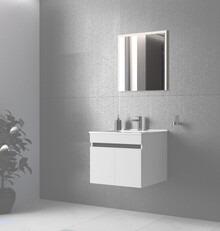 Lustro łazienkowe FIGARO 60x60 - biały