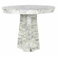 Stół jadalniany ROCKYARD 140 cm - biały marmur
