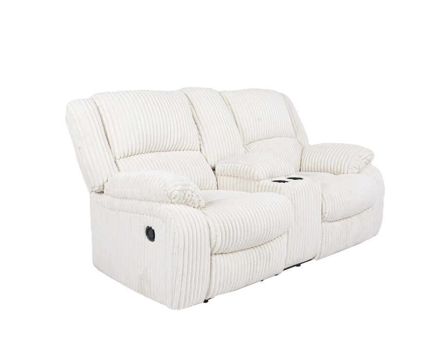 Sofa 2-osobowa z funkcją relaks BONNACRAFT 1430394 - kość słoniowa