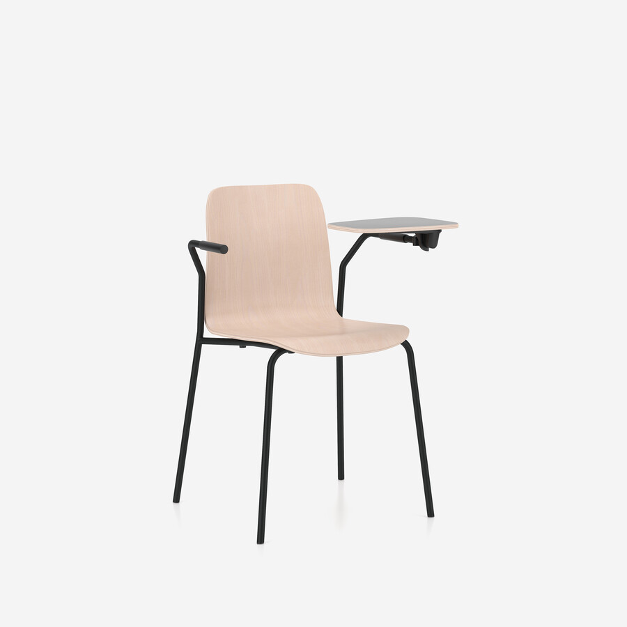 RAL 9005 / 1.007 Beech / U963 Dark Grey Krzesło z pulpitem VAPAA 4L W
