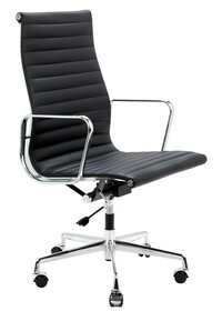 Fotel biurowy AERON PRESTIGE PLUS skóra naturalna - czarny/chrom