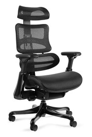 Fotel biurowy ERGOTHRONE BLACK GUN - czarny
