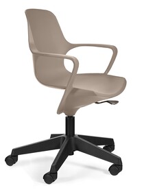 Fotel biurowy POGO - taupe/czarny