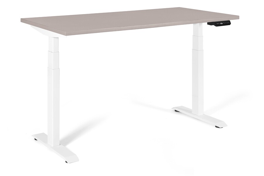 Biurko regulowane ACTIVE I 160x70 - beżowy/biały