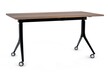 Biurko składane na kółkach CARL 150x80 - orzech/czarny