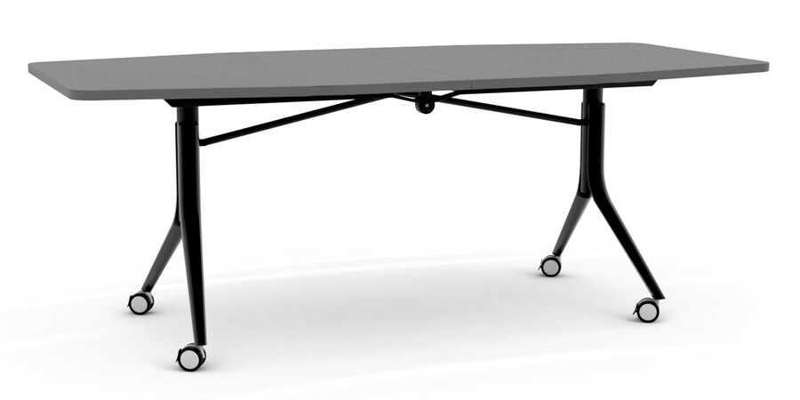 Stół składany na kółkach CARL TABLE 200x100 - antracyt/czarny