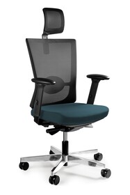 Fotel biurowy FORTE - niebieski BL414