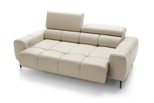 Sofa z wysuwanym siedziskim PLAZA 3E - skóra naturalna