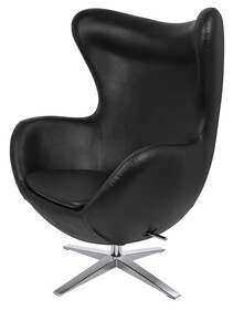 Fotel EGG SZEROKI PU - czarny