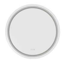 Lustro ścienne łazienkowe DOVER 80 cm - srebrny