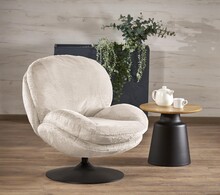 Fotel obrotowy SHELL - kremowy