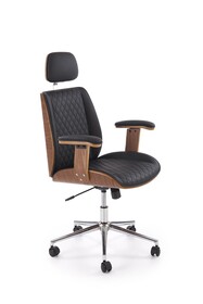 Fotel gabinetowy TIMBER - orzech/czarny