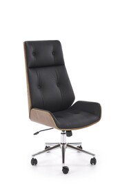 Fotel gabinetowy WEBSTER - orzech/czarny