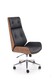 Fotel gabinetowy WEBSTER - orzech/czarny
