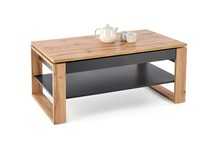 Ława z podnoszonym blatem BETTY - dąb artisan/czarny