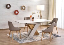 Stół rozkładany XARELTO 130/175x85 - kaszmir/dąb cremona