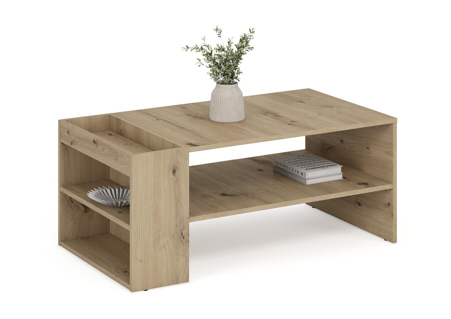 Ława z półkami MURCIA - dąb artisan