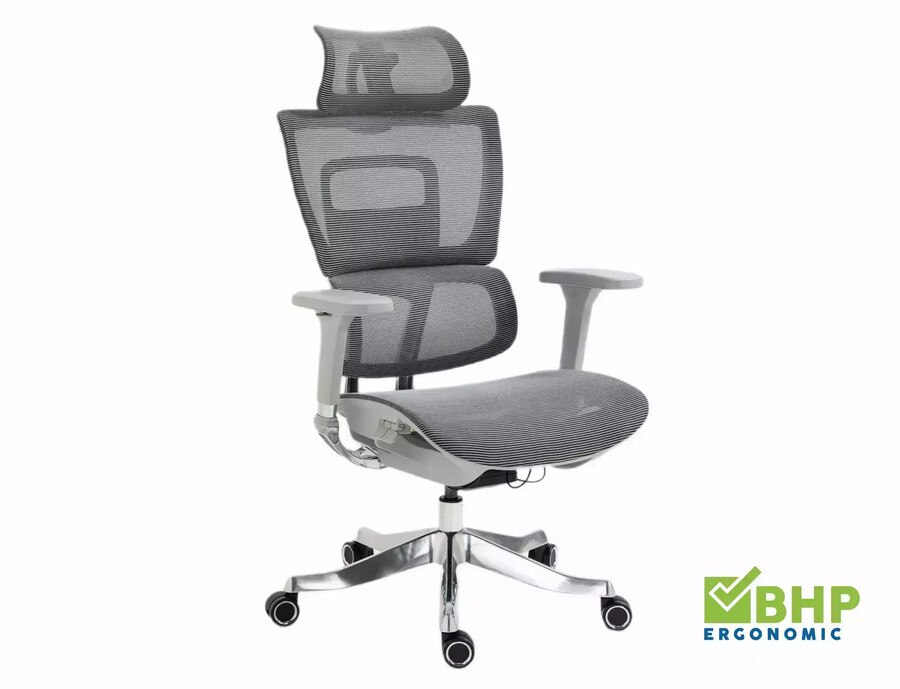 Fotel obrotowy ergonomiczny WINNER LUX - szary
