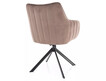 Krzesło obrotowe AZALIA Velvet - cappuccino Bluvel 38