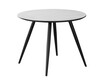 Stół okrągły IDEAL CERAMIC 100 cm - biały marmur/czarny
