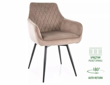 Krzesło obrotowe MARLO Velvet - beżowy Bluvel 40