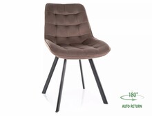 Krzesło pikowane MONTI Velvet - cappuccino Bluvel 38