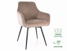 Krzesło obrotowe SERVIO Velvet - beżowy Bluvel 40