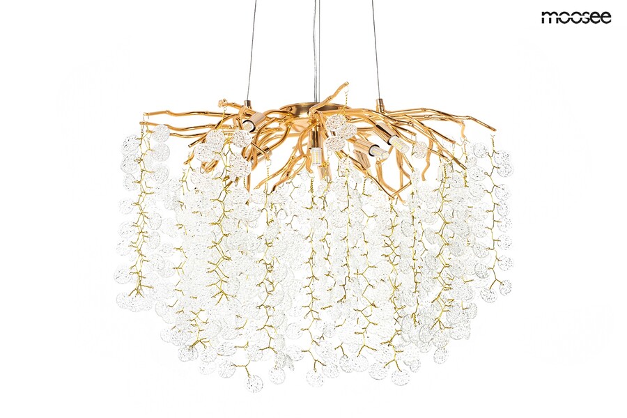 MOOSEE Lampa wisząca RIVIERA 80 - złoty/clear